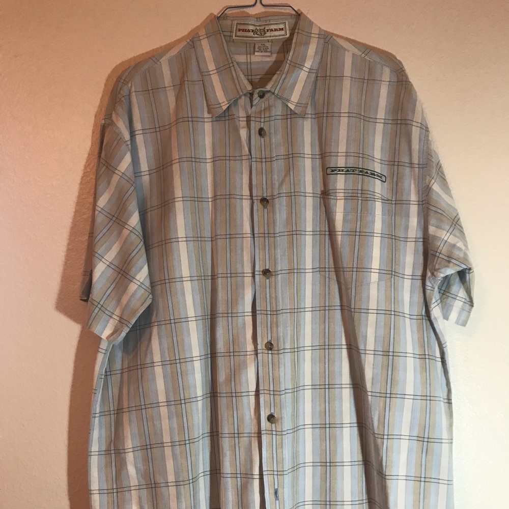 Short sleeve Phat Farm striped button down XXL